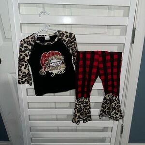 baby girl 2 piece christmas outfit
